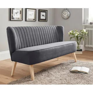 Home Affaire 2-Sitzer HOME AFFAIRE "Campi", grau (anthrazit), B:140cm H:81cm T:67cm, 92% Polyester, 8% Nylon, Sofas, bequemes Küchensofa, frei im Raum stellbar