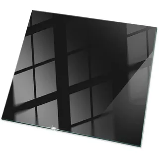 Tulup Glasplatte 60x60 cm Farbe Schwarz glatt , Glas , Quadratisch , 60x0.4x60 cm , Esszimmer, Esstische, Tischsysteme
