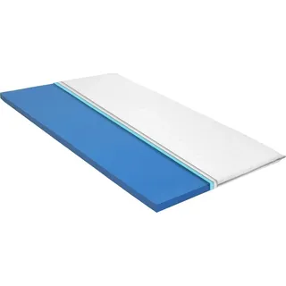 Matratzenauflage 90 x 200 cm viskoelastischer Memory-Schaum 6cm - Weiß
