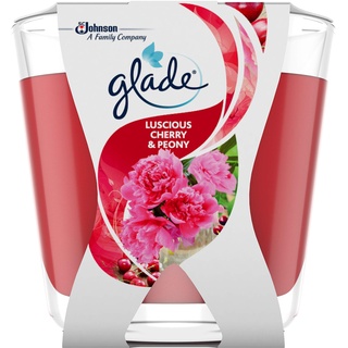 Glade Décor Duft-Kerze im Glas, Cherry & Peony (fruchtig), 6er Pack (6 x 70 g)