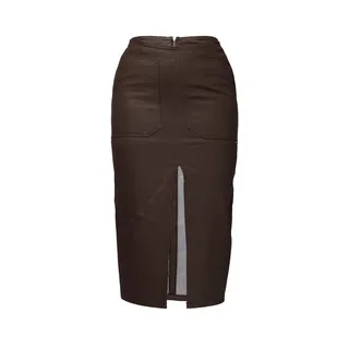 Wickelrock SURI FREY "Rock SFY Freyday", Damen, Gr. M, braun (schwarzbraun 218), Obermaterial: 98% Baumwolle CO. 2% Elasthan EL., Röcke Wickelrock