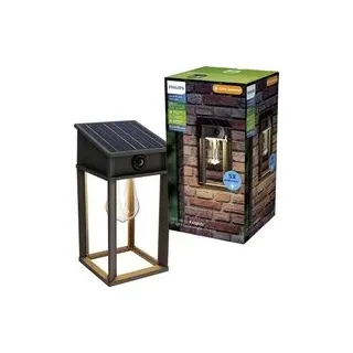 Philips LED Geri 929004632601 Solar-Außenwandleuchte mit Bewegungsmelder LED 3.2 W Schwarz