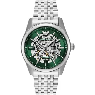 Emporio Armani Herren 43MM Silberfarbene Edelstahluhr, AR60091