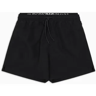 EMPORIO ARMANI Herren Mid Boxer Badehose, schwarz/weiß, Verschiedene Größen