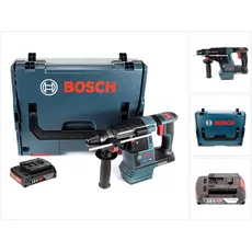Bosch Professional, Bohrmaschine + Akkuschrauber, Bosch GBH 18V-26 Akku Bohrhammer 18V 2,6J brushless SDS plus + 1x Akku 2,0Ah + L-Boxx - ohne Ladeger (Akkubetrieb)