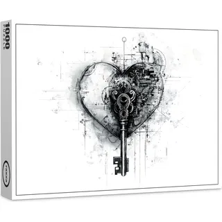 raxxa Premium-Puzzle "Schlüssel zum Herzen", 1000 Teile