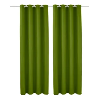 MY HOME »Raja« Ösen 2 Stk. tlg. 2er-Set, Bestseller, einfarbig, modern, pflegeleichte Mikrofaser,