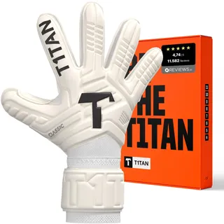 T1TAN Classic 1.0 Torwarthandschuhe mit Fingerschutz - White - 10