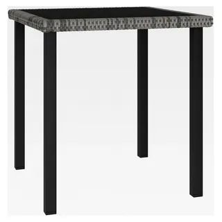 Gartentisch Terrassentisch Balkontisch Couchtisch Gartenmöbel Tisch Esstisch Esszimmertisch Outdoor Tisch Grau 70x70x73 cm Poly Rattan