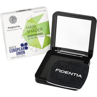 Fidentia Premium Hair Shader 12g | 100% Natur Haar Concealer | in der EU hergestelltes Ansatzpuder - schwarz