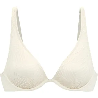 Bügel-Bikini-Top LASCANA "Fay", Damen, Gr. 44, Cup E, beige (creme), Obermaterial: 94% Polyamid, 6% Elasthan. Futter: 90% Polyester, 10% Elasthan, Strukturmuster, Bikini-Oberteile Bügel-Bikini-Top, aus eleganter Strukturware, Topseller