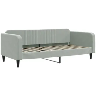 vidaXL Tagesbett Hellgrau 90x190 cm Samt - Grau