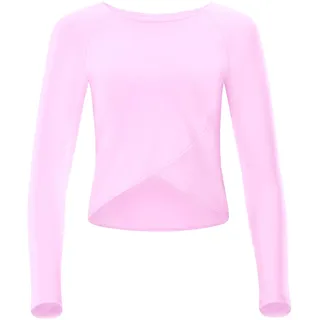 Winshape Damen Functional Light and Soft Cropped Long Sleeve Top Aet131ls Mit Overlap-Applikation Yoga-Shirt, Lavender-Rose, XS EU