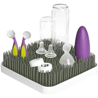 morkka Abtropfständer für Babyzubehör Spülmaschinenfestes Abtropfgestell für hygienisches Trocknen von Babyflaschen Schnullern und Geschirr (Grey)