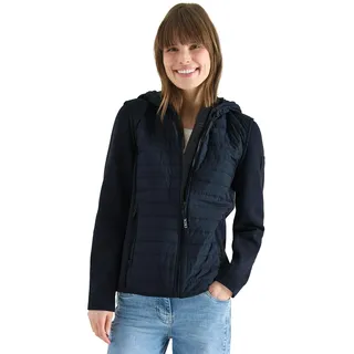 Cecil Jacke mit Strukturmix und Kapuze blue navy L