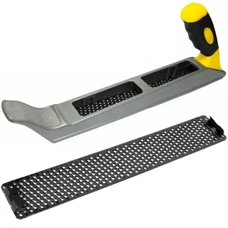 Holzbearbeitung Surform Plane Schaber Werkzeug, Ergonomischer Griff Gipskarton Kantenhobel mit 2x300mm Maschen Klingen, Holzhobel für Hobel Holz, Trockenbau, Hobeln, Feilen, Glätten, Abziehen, Raspeln