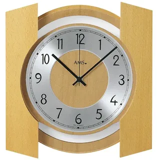 AMS Funk-Wanduhr, Funkwerk, 27x27x5cm, 5869/18 - Schwarz