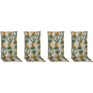 Beo Sitzauflage Hochlehner Treffelstein 4er-Set Ananas-Motiv