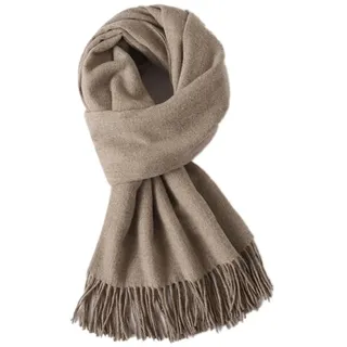 Aniyan Damen Schal mit Fransen 200x68cm – Weicher Pashmina Tücher im Kaschmir-Look, Warm und Elegant, Winterschal für Alltag, Büro & Reisen (Hellbraun)