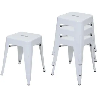MCW Hocker Metall 39 x 46 x 39 cm Weiß
