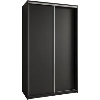 masseno Schwebetürenschrank Nisse 120 x 205 x 60 cm Schwarz