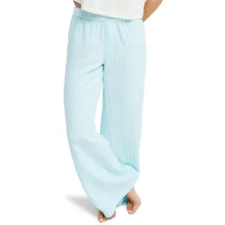 Outdoorhose ROXY "Sun Spell", Damen, Gr. S, blau (coconut milk regular stripe), Obermaterial: 80% Baumwolle, 20% Leinen., Hosen Outdoorhose