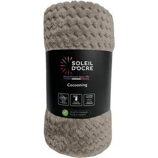 Soleil d'Ocre Decke, 180 x 220 cm, Cocooning, Taupe