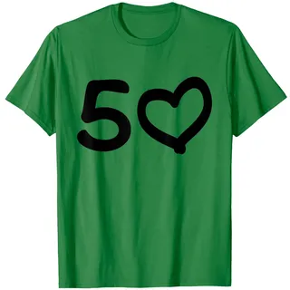 50. Geburtstag 50 Jahre Jubiläum Goldene Hochzeit Herz T-Shirt