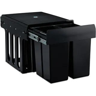 Relaxdays Einbaumülleimer 8 l Schwarz