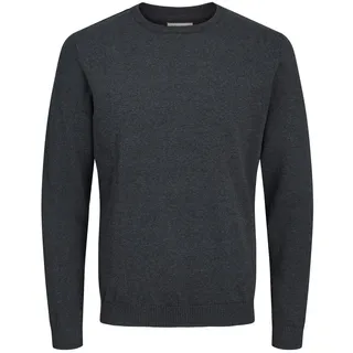 JACK & JONES Herren, Jjebasic Knit crew hals Noos Pullover, Dark Grey melange), M, EU