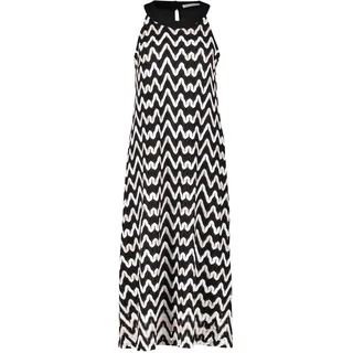 Neckholderkleid BETTY & CO "Neckholder Kleid ohne Arm", Damen, Gr. 38, EURO, bunt (schwarz, braun), 100% Polyester PES., Kleider Neckholderkleid