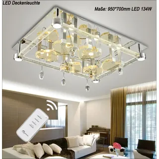 LED Deckenleuchte Kristall 2906 95*75 cm Fernbedienung Lichtfarbe schaltbar A+
