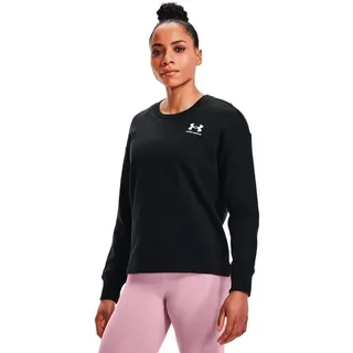 Under Armour Rival Fleece Oversize Crew Sweatshirt - Black / White - L