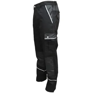 TMG Arbeitshose Style Cargohose Herren, Bundhose schwarz