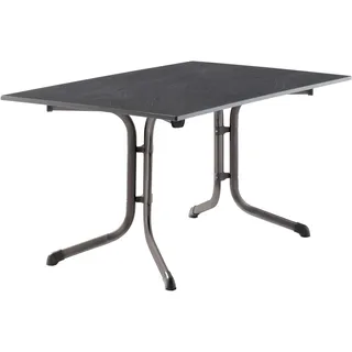 Sieger Boulevard-Klapptisch mit vivodur-Platte 140 x 90 x 73 cm eisengrau/schieferdekor anthrazit