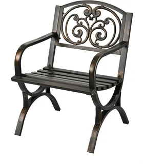 Relaxdays Gartenstuhl Vintage 85,5 x 60 x 56 cm schwarz 3 St.