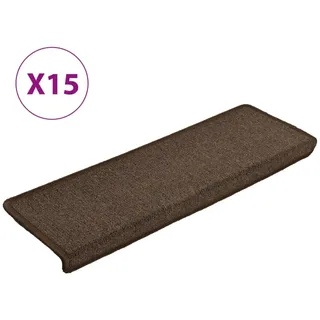 Stufenmatten 15 Stk. 65x21x4 cm Braun Rechteckiger Rand - Braun