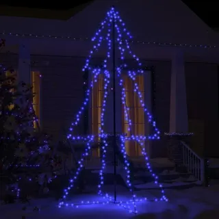 The Living Store Weihnachtsbaum in Kegelform 300 LEDs Indoor & Outdoor 120x220cm - Blau