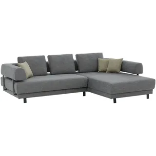 Ecksofa , Grau , Textil , Füllung: Polyurethan (Pur) , Ottomane rechts, L-Form , 279x202 cm , Goldenes M , Typenauswahl, Lederauswahl, Stoffauswahl, seitenverkehrt erhältlich, Hocker erhältlich, individuell planbar , Wohnzimmer, Sofas & Couches, Wohnlandschaften, Ecksofas