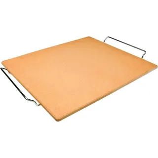 Ibili Pizzastein 40 x 35 cm Keramik braun/orange/silber