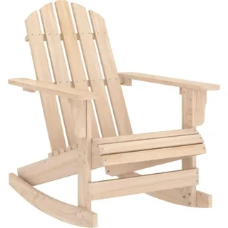 vidaXL Adirondack-Schaukelstuhl 91,5 x 92 x 91,5 cm beige/braun/weiß