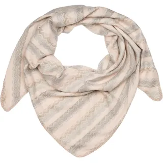 styleBREAKER XXL-Schal "Dreieckstuch Zick-Zack Webmuster" 1 Stk., rose, beige, grau