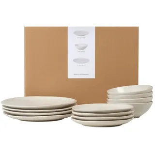 Broste Copenhagen Nordic VANILLA Geschirrset, mit großer Schale 12tlg