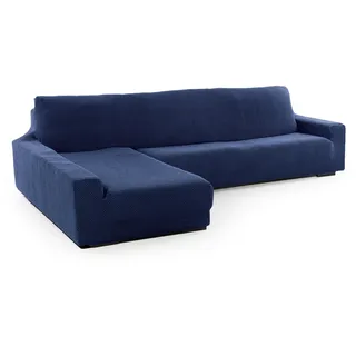 SOFASKINS® super elastischer Chaise Longue überzug, Sofabezug Linke Lange Armlehne, Sofa überzug atmungsaktiv, bequem und langlebig, Kompatible Abmessungen des Sofas (210-340 cm), Farbe Marine