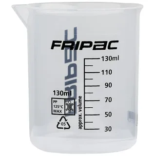 FRIPAC-MEDIS Messbecher mit Messskala von 30-130 ml, zum Abmessen von Flüssigkeiten/Feststoffen, transparent