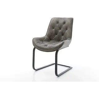 DeLife Freischwinger Taimi-Flex Mikrofaser grau, schwarz