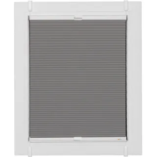 Plissee SUNLINES "Start-up Style Honeycomb", grau (grau, weiß, weiß), B:30cm H:65cm, Obermaterial: 100% Polyester, Plissees, Plissee, verspannt mit Simply-Fix Klemmträger, Wabenplissee, nach Maß