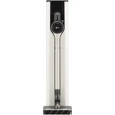 LG CordZero A9T-ULTRA1C mit All-in-One Tower, kabelloser Staubsauger mit automatischer Entleerung, 200W, 120 Min. Laufzeit, 4 Bürsten und 2 Zubehörteile, UVC-Desinfektion, Wi-Fi, Calming Beige