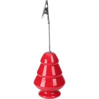Tischkarten-Ständer, Weihnachtsbaum, 13 cm - Weiß, Rot, Grün