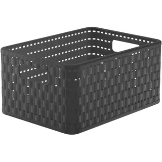 Rotho Aufbewahrungskorb COUNTRY 32,8 x 23,8 x 16 cm anthrazit